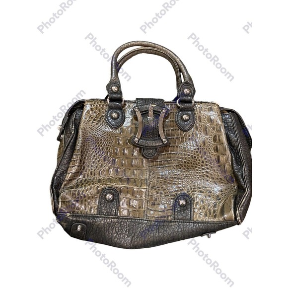 MC Women’s Green/Gray Crocodile Purse - Picture 1 of 9